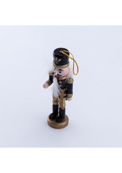 Yılbaşı Süsü Kurşun Asker Seti, 13 Cm, Siyah 4 Adet