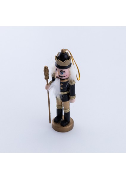 Yılbaşı Süsü Kurşun Asker Seti, 13 Cm, Siyah 4 Adet