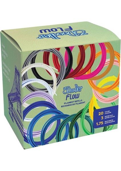 Flow Refill 20 Renk Yedek Filament Set - 1.75MM, Pla