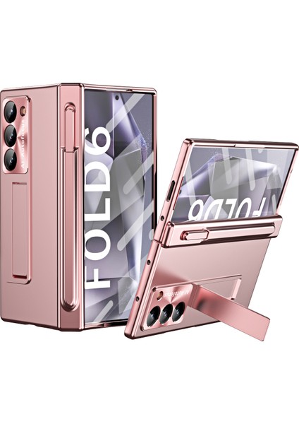 Samsung Galaxy Z Fold6 5g Kalem / Kalem Yuvası ile Pc Telefon Kılıfı Kickstand Kapağı Vardı (Yurt Dışından)