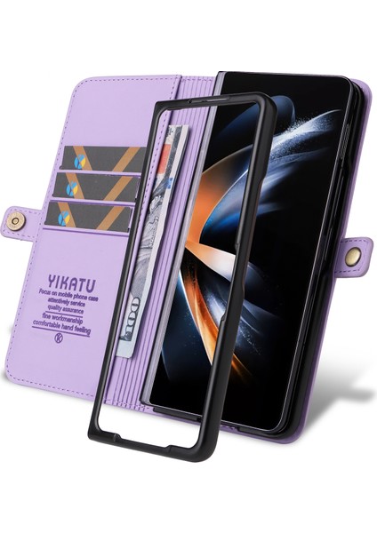 Samsung Galaxy Z Fold6 5g Pu Deri Güçlü Manyetik Çevirme Kapak (Yurt Dışından)