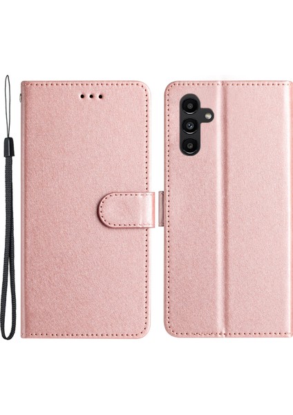 Samsung Galaxy S24 Fe Ipek Dokulu Deri Cüzdan Folyo Telefon Kılıfı (Yurt Dışından)