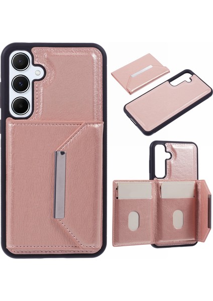 Samsung Galaxy A14 5g / A14 4g Kickstand Kılıf Pu+Tpu Telefon Kapağı (Yurt Dışından)
