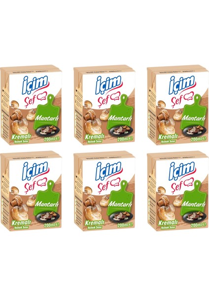 Içim Şef Krema Mantarlı 200 ml x 6 Adet