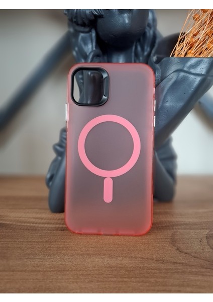 iPhone 11 Magsafe Manyetik Şarj Özellikli Arkası Buzlu Transparan Lüks Kılıf