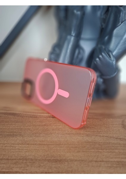 iPhone 11 Magsafe Manyetik Şarj Özellikli Arkası Buzlu Transparan Lüks Kılıf