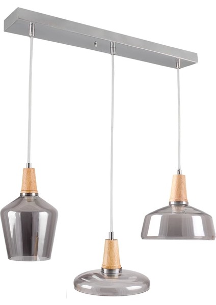 SEDEF-12871-3 Füme Sıralı Avize
