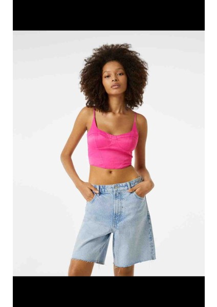 Allbucks Bershka, Ip Askılı Korse Saten Top Büstiyer ABBRS0068