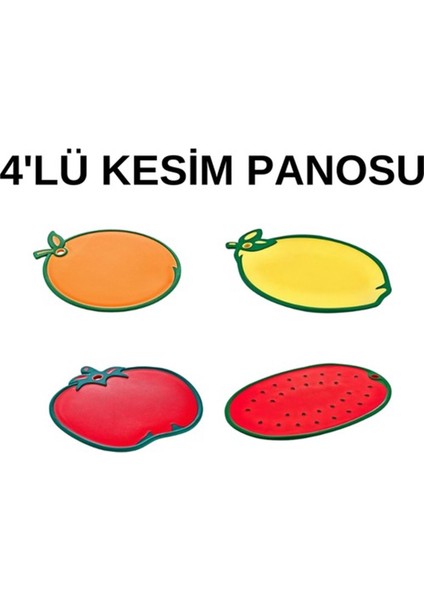 Kaydırmaz 4'lü Kesim Panosu, 4'lü Meyve Kesim Panosu