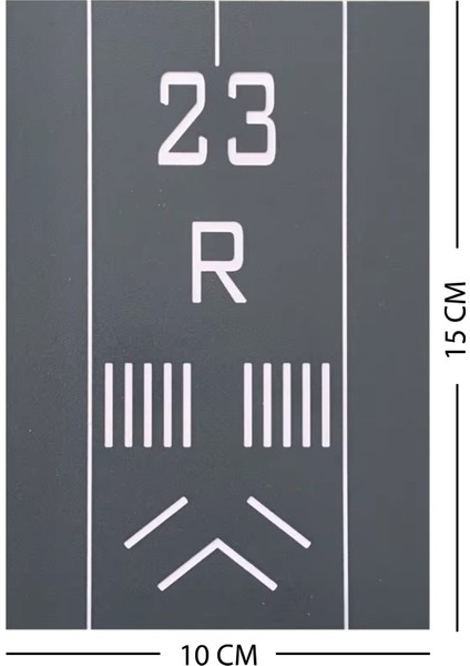 1:64 Ölçekli Hava Araçları Için Uçak Pisti (Havaalanı, Pist, Yol Düzeni) 10X15 cm - 4 Parça indirimleri