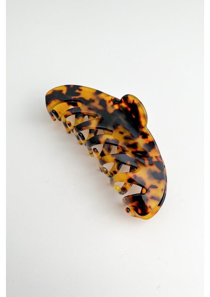 Leopar Desenli Uzun Geometrik Kıskaç Toka (10CM) fiyatları