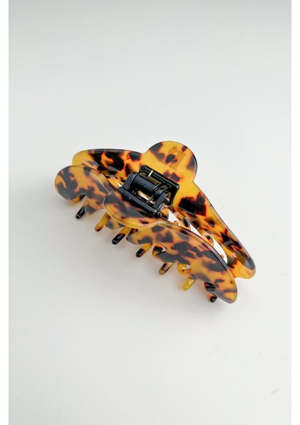 Leopar Desenli Uzun Geometrik Kıskaç Toka (10CM) modelleri