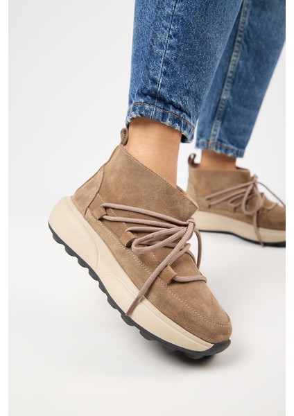 (Palmira) Kadın Deri Içi Kürklü Bağcıklı Mini Vizon Bot fırsatları