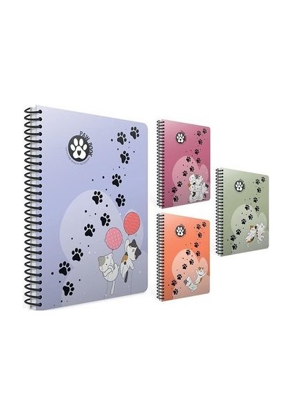 GIPTA DEFTER PAW A4 SPİRALLİ PP KAPAK 80 YP. ÇİZGİLİ 7070 - 12 ADET fiyatları