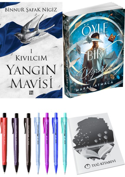 Öyle Bir Uğradım 2 ve Dokuz Yayınları Yangın Mavisi 1 Kıvılcım Binnur Şafak Nigiz + Hediyeli