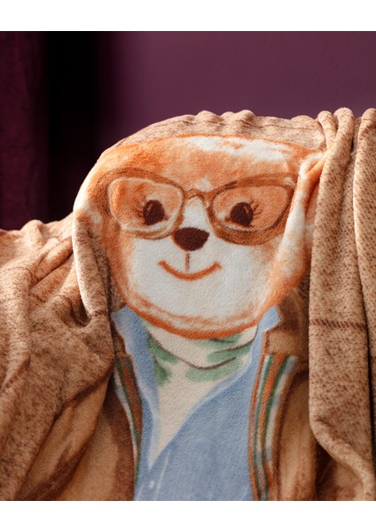 Rezay Ayı Tek Kişilik Welsoft Polar Baskılı Battaniye - Kahverengi fiyatları