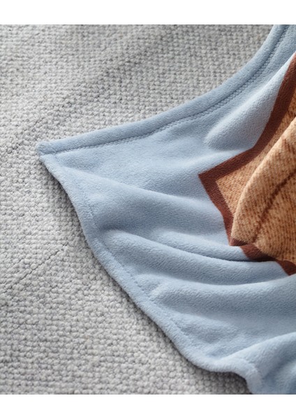 Rezay Ayı Tek Kişilik Welsoft Polar Baskılı Battaniye - Kahverengi modelleri