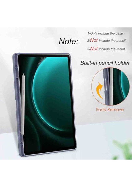Samsung Galaxy Tab S9 Fe 10.9 SMX510 SMX710 Uyumlu Kılıf Üçgen Pen Charge Kalem Bölmeli Kapak fırsatları
