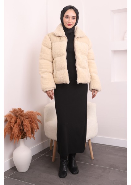 Vizon Cepli Peluş Kısa Mont fırsatları