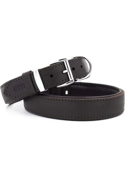 Yağlı Deri Köpek Boyun Tasması Large Kahverengi 3.5X52-60 cm