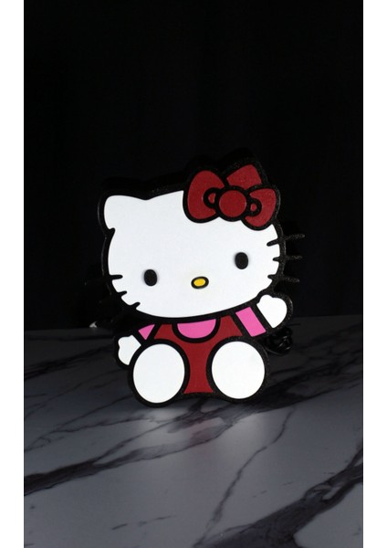 Hello Kitty Masa Üstü 3D Gece Lambaları