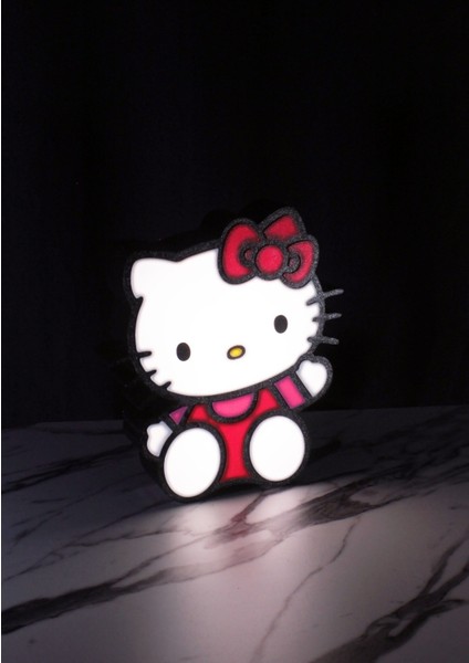 Hello Kitty Masa Üstü 3D Gece Lambaları