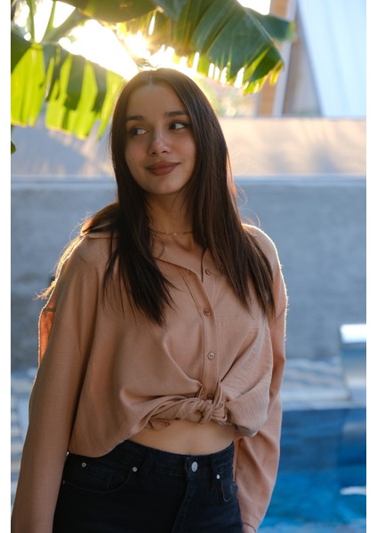 Bej Bağlamalı Gömlek fiyatları