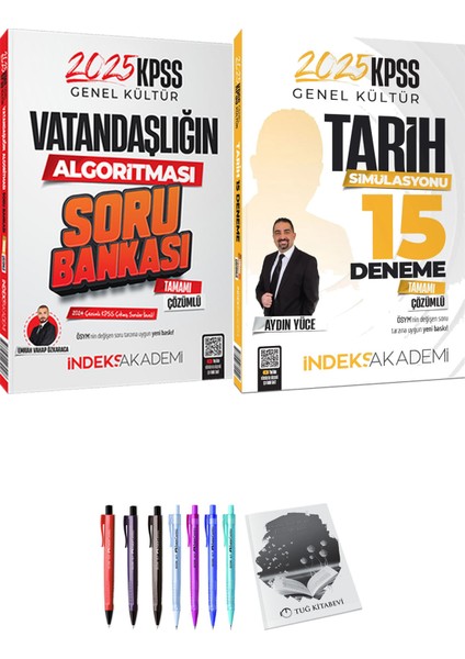 2025 KPSS Tarih Simülasyonu 15 Deneme Çözümlü - 2025 KPSS Vatandaşlığın Algoritması Soru Bankası + Hediyeli