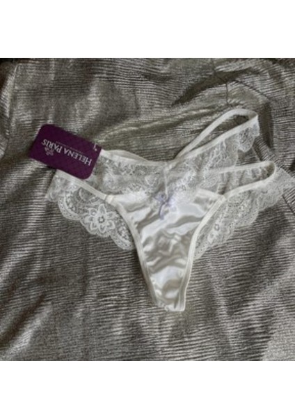 Saten Detaylı Dantelli Lastikli Tanga