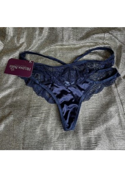 Saten Detaylı Dantelli Lastikli Tanga
