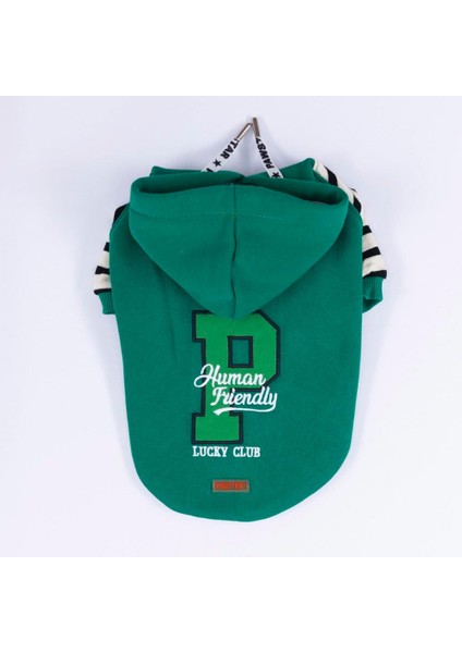 Turkuaz Lucky Club Polarlı Küçük Irk Köpek Sweatshirtü modelleri