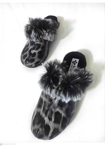 Kadın Önü Kapalı Kürklü Kışlık Ev Gündelik Terlik