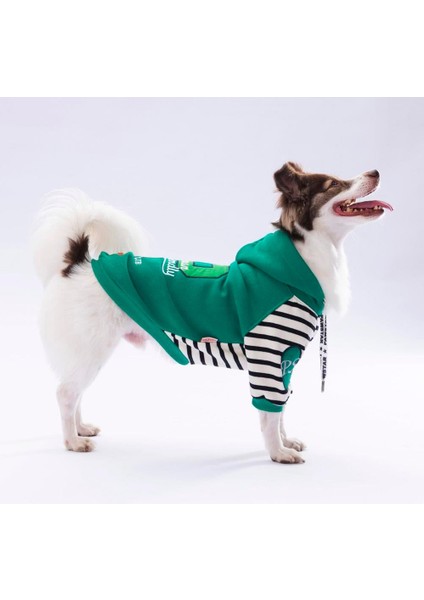 Yeşil Lucky Club Polarlı Küçük Irk Köpek Sweatshirtü