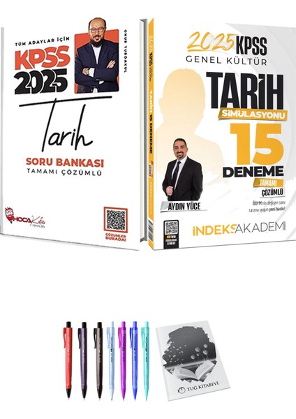2025 KPSS Tarih Simülasyonu 15 Deneme Çözümlü - Hoca Kafası 2025 KPSS Tarih Soru Bankası + Hediyeli