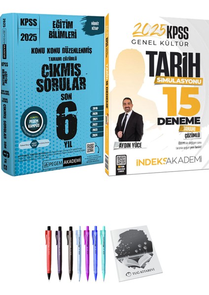 2025 KPSS Tarih Simülasyonu 15 Deneme Çözümlü - 2025 KPSS Eğitim Bilimleri Konu Konu Düzenlenmiş Tamamı Çözümlü Çıkmış Sorular Son 6 Yıl + Hediyeli