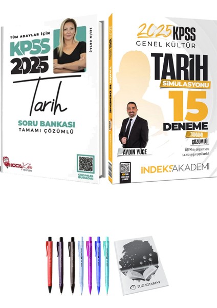 2025 KPSS Tarih Simülasyonu 15 Deneme Çözümlü - Hoca Kafası 2025 KPSS Tarih Soru Bankası + Hediyeli