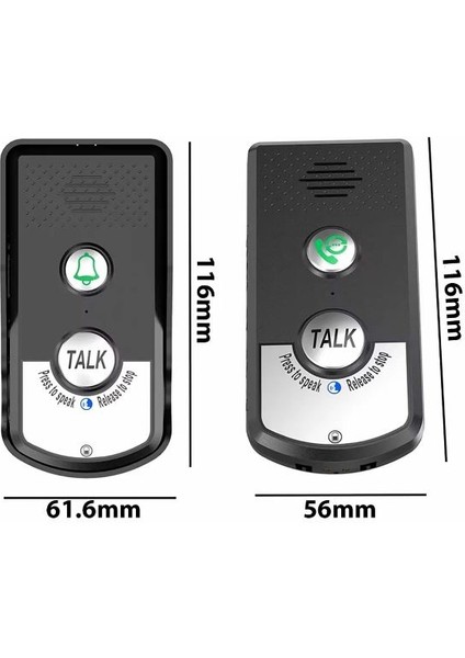 Diyafon Interkom Audio Kablosuz Konuşmalı Diyafon Kapı Zili Uzun Mesafe Iki Yönlü Zil