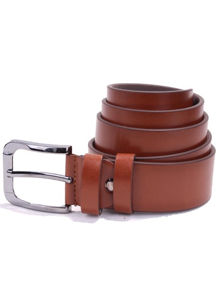 DMK26-355 Taba 4 cm Suni Deri Erkek Kemer