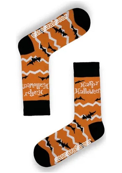 Happy Halloween Desenli Çorap