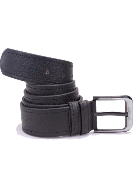 DMK26-451 Siyah 4.5 cm Suni Deri Erkek Kemer