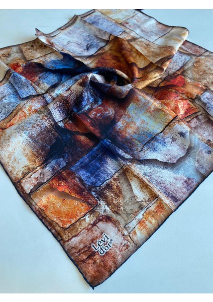 Tivil Ipek Eşarp 40071 Turuncu Karışık Desen