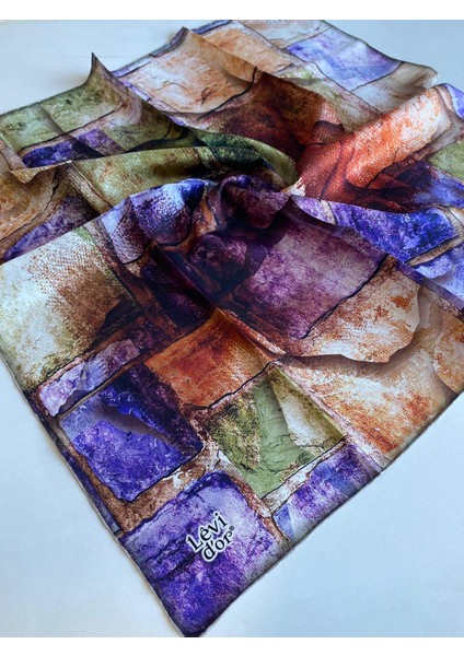 Tivil Ipek Eşarp 40070 Mor Karışık Desen