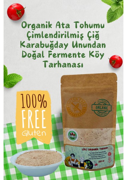 Organik Glutensiz Çimlendirilmiş Çiğ Karabuğday Unundan Vegan Doğal Fermente Tarhana (250 Gr) fırsatları