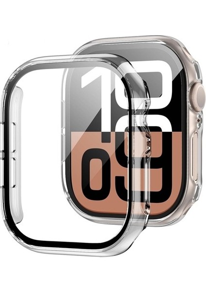 Apple Watch 10 Uyumlu (42MM-46MM) Kasa ve Ekran Koruyucu Önü Kapalı