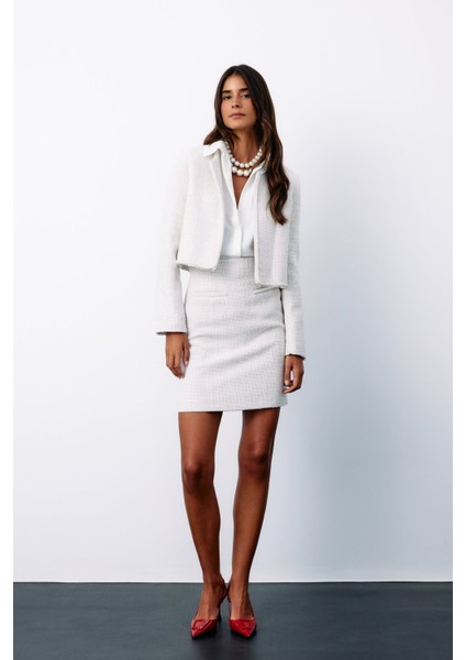 Aksesuar Detaylı Tüvit Ceket - Taş modelleri