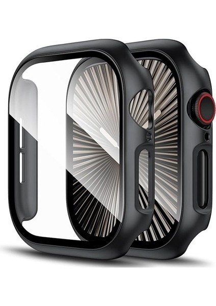 Apple Watch 10 Uyumlu (42MM-46MM) Kasa ve Ekran Koruyucu Önü Kapalı