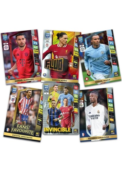 Fifa 365 Adrenalynxl 2025 Booster Trading Card 5'li Paket Seti (5 Pakette 30 Kart)