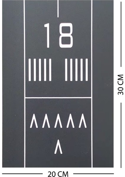 1:400 & 1:500 Ölçekli Hava Araçları Için Uçak Pisti (Havaalanı, Pist, Yol Düzeni) 20X30 cm - 4 Parça indirimleri