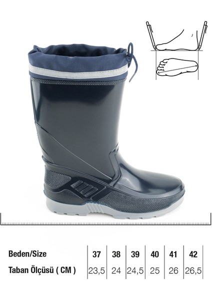 Erkek Kışlık Boğazdan Bağcıklı Pvc Su Geçirmez Çizme fiyatları