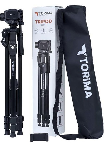 8830 Profesyonel 1.2 m Su Terazili Kumandalı Tripod